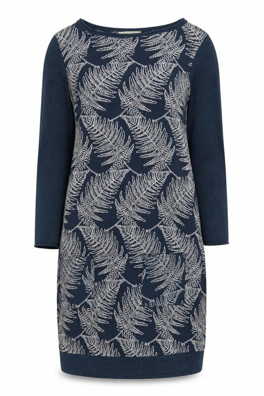 Front view of White Stuff Women’s Blue Floral Dress -, size UK 8