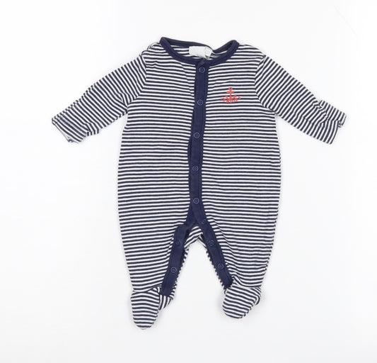 Jasper Conran Blue Striped Newborn Unisex Babygrow