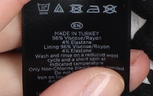 Hobbs Women's Black Geometric Wrap Blouse M