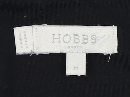 Hobbs Women's Black Geometric Wrap Blouse M