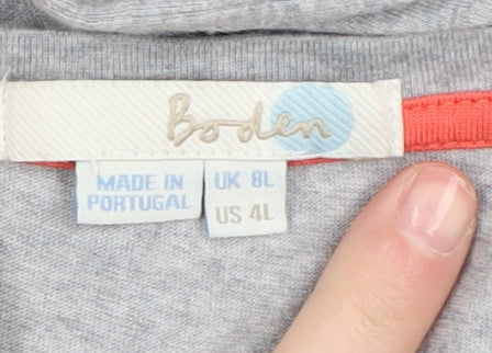Boden Women's Grey T-Shirt Dress Size 8