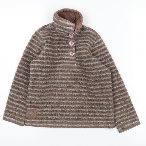 Joules Girls Brown Striped Sweatshirt, 5Y, Autumn/Winter