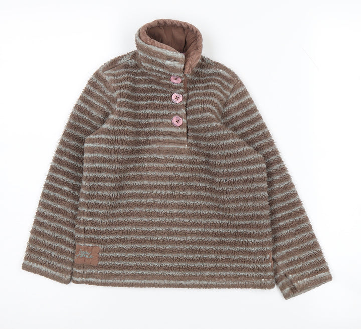 Joules Girls Brown Striped Sweatshirt, 5Y, Autumn/Winter