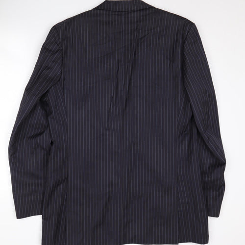 St. George by Duffer Men's Blue Striped Blazer, Size 42L