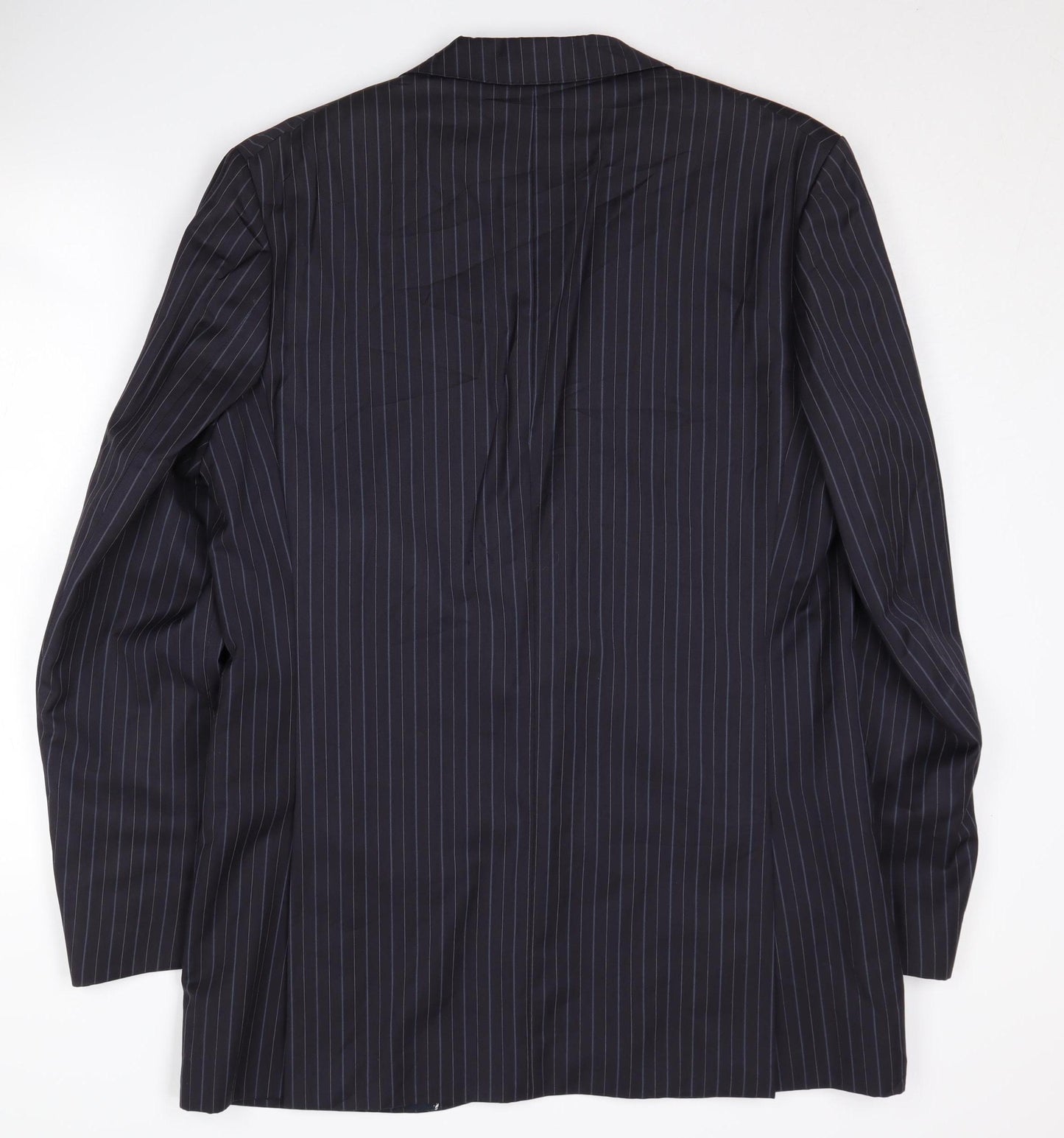 St. George by Duffer Men's Blue Striped Blazer, Size 42L