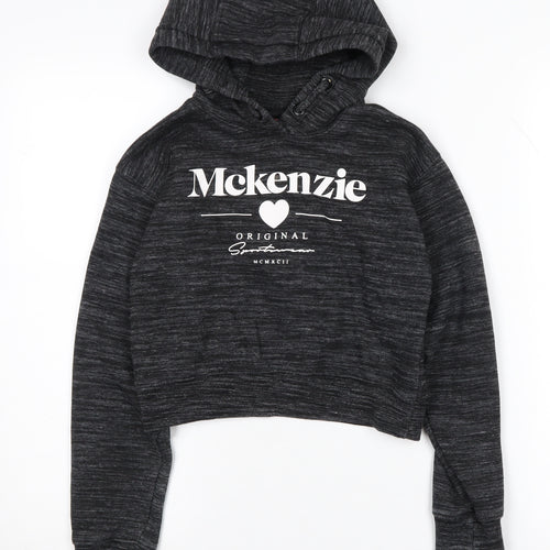 McKenzie Girls Black Pullover Hoodie 10-11 Years