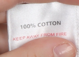 Isle White Women's Blouse, Size 14, Short Sleeve, Cotton