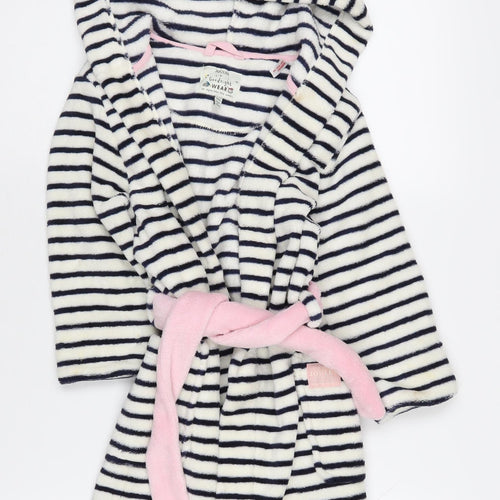 Joules Girls Multicoloured Striped Hooded Robe, Size 5-6 Years