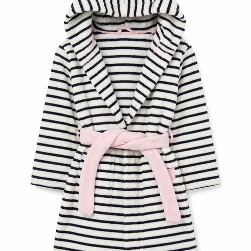Joules Girls Multicoloured Striped Hooded Robe, Size 5-6 Years