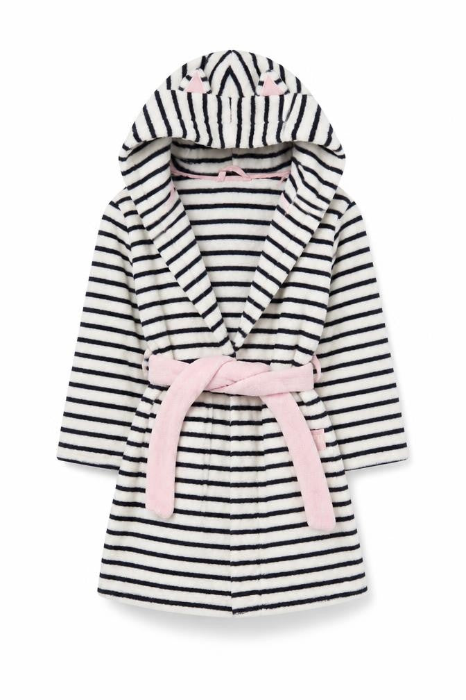 Joules Girls Multicoloured Striped Hooded Robe, Size 5-6 Years