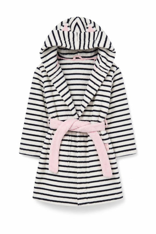 Joules Girls Multicoloured Striped Hooded Robe, Size 5-6 Years