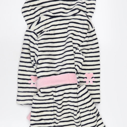 Joules Girls Multicoloured Striped Hooded Robe, Size 5-6 Years