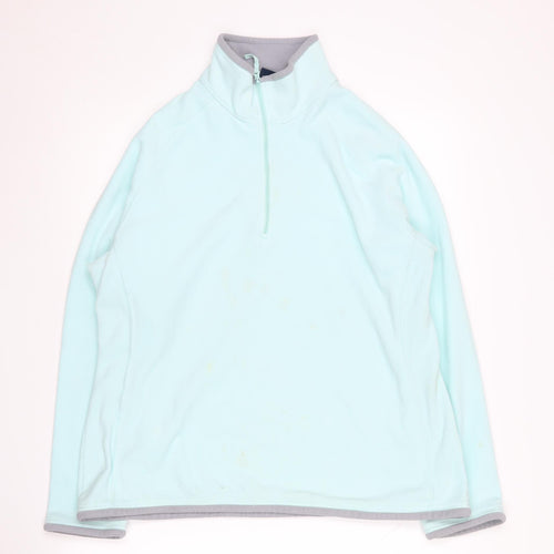 Mountain Warehouse Women's Blue 1/2 Zip Sweatshirt UK 18