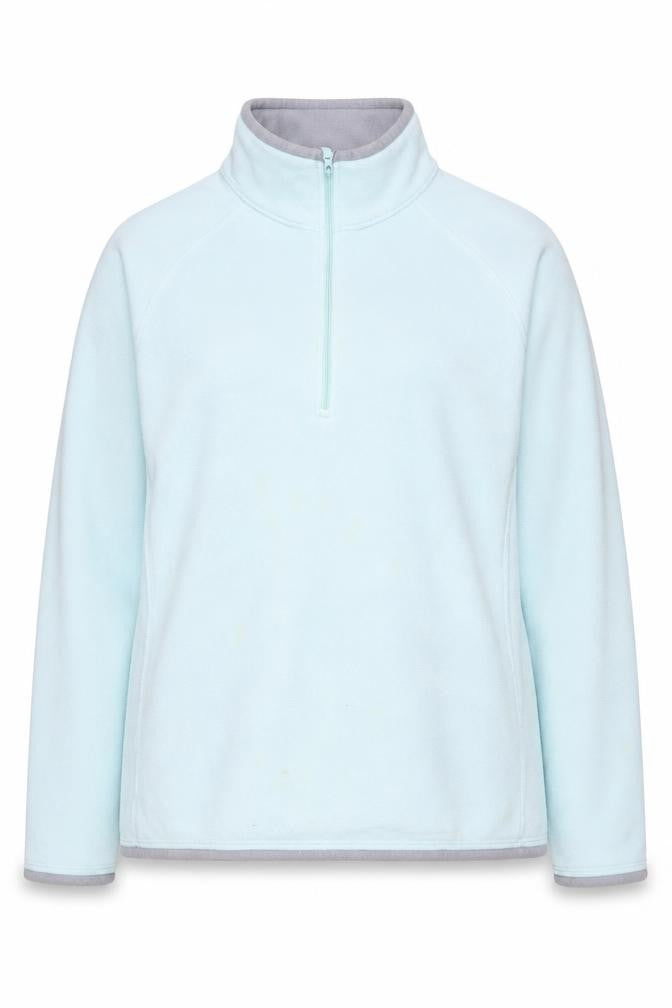 Front view of Mountain Warehouse Women's Blue 1/2 Zip Sweatshirt UK 18
