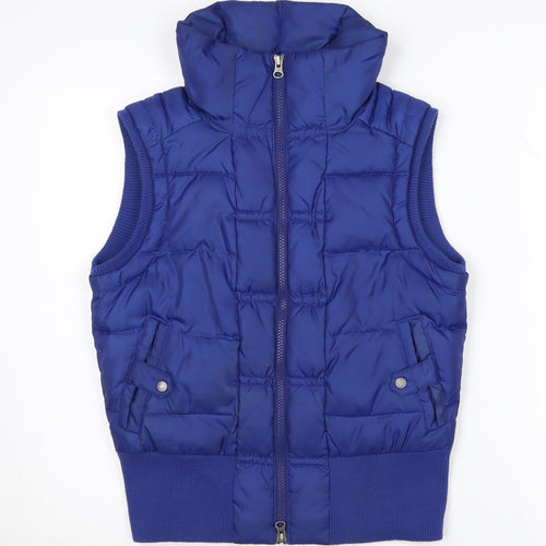 Fat Face Boys Blue Puffer Jacket 12 Years Sleeveless Zip