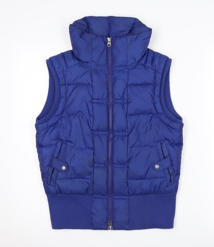 Fat Face Boys Blue Puffer Jacket 12 Years Sleeveless Zip