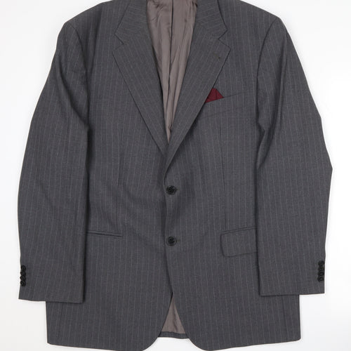 Baumler Classic Grey Striped Suit Jacket, size 44.