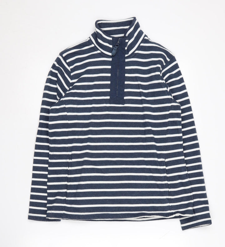 Mountain Warehouse Women's Blue Striped Size 12 Sweatshirt