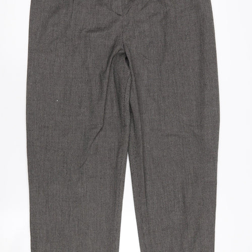 Eastex Women's Grey Straight-Leg Trousers Size 14