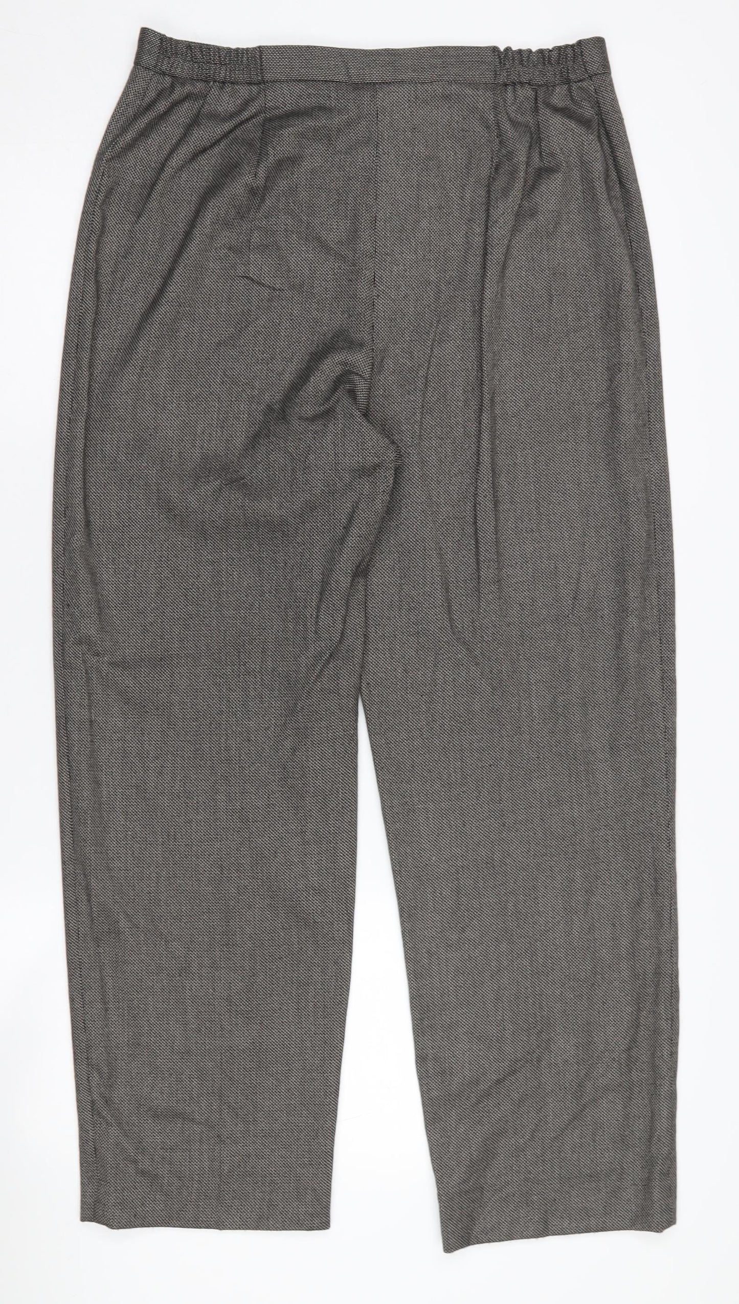 Eastex Women's Grey Straight-Leg Trousers Size 14