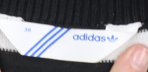 Adidas Women's Black Striped Cardigan Size 10