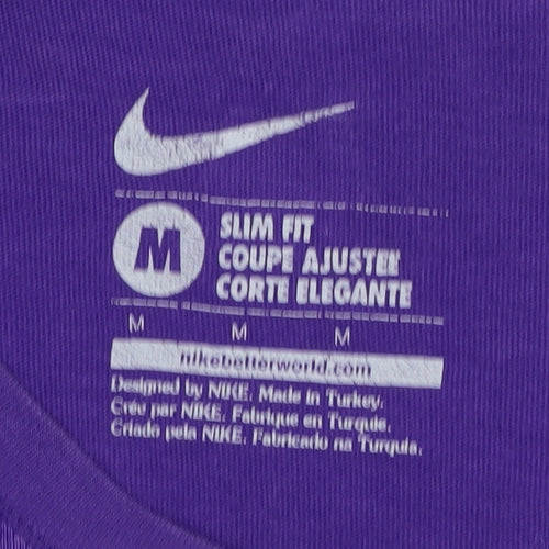Nike Men's Purple Manchester City T-Shirt Medium Slim Fit