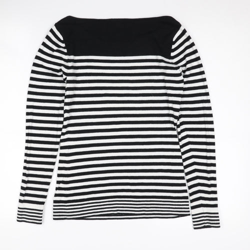 Austin Reed Women's Black Striped Pullover Jumper S