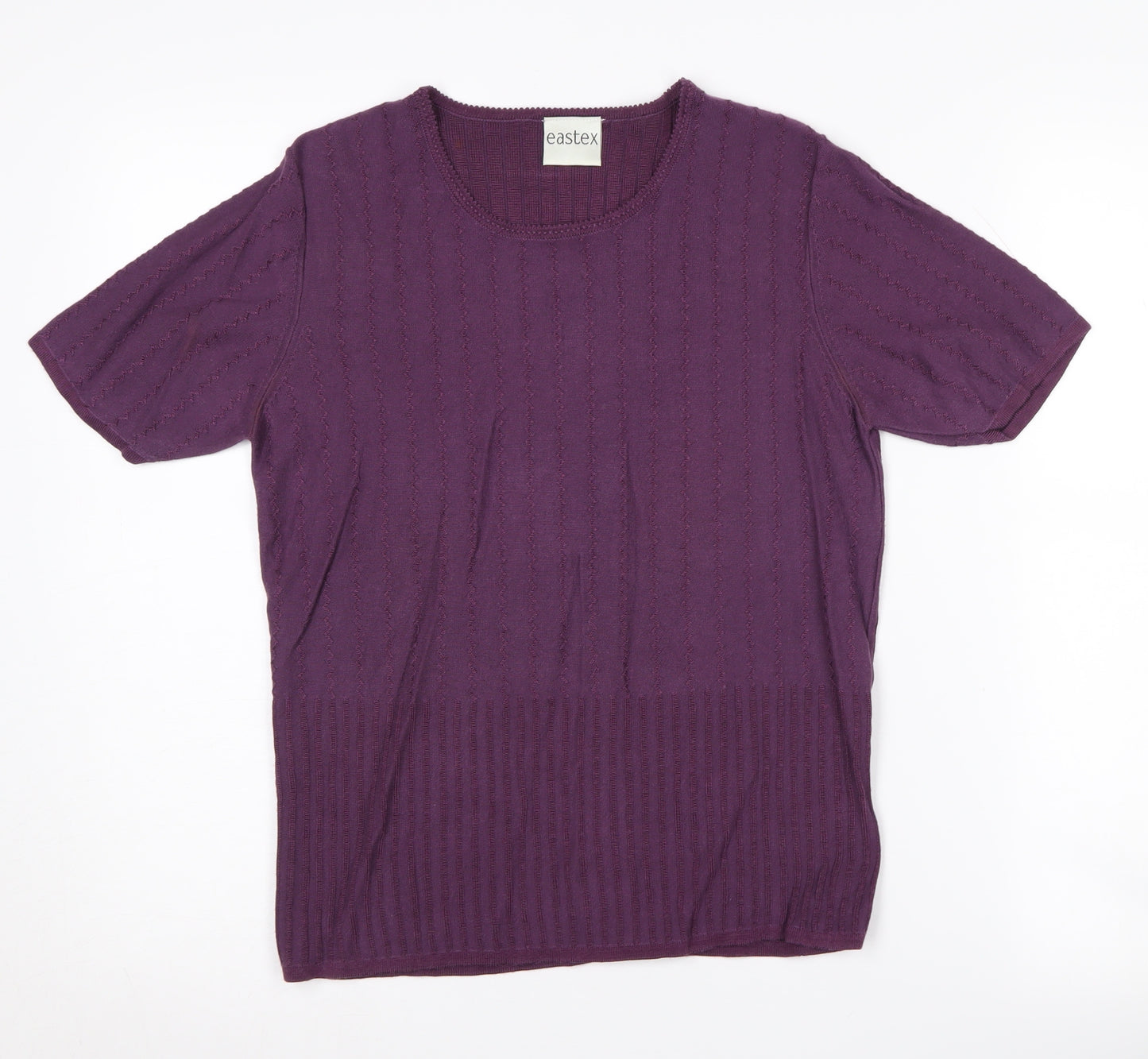 Eastex Women's Purple Knit Pullover Jumper Size 14