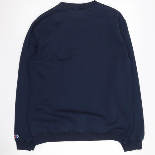 Champion Mens Blue XXL Pullover Sweatshirt Crew Neck