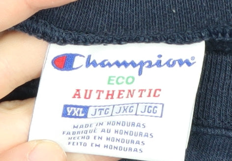 Champion Mens Blue XXL Pullover Sweatshirt Crew Neck