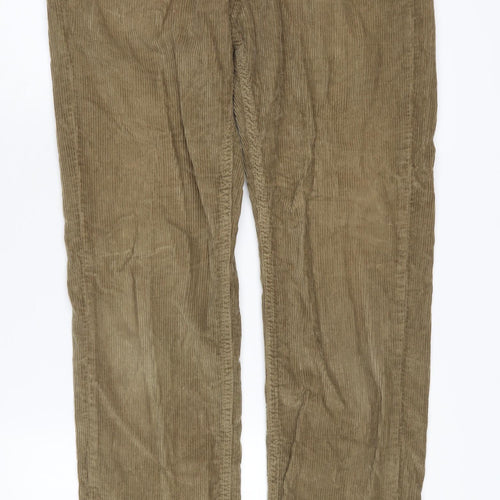 Massimo Dutti Men's Brown Corduroy Trousers 42
