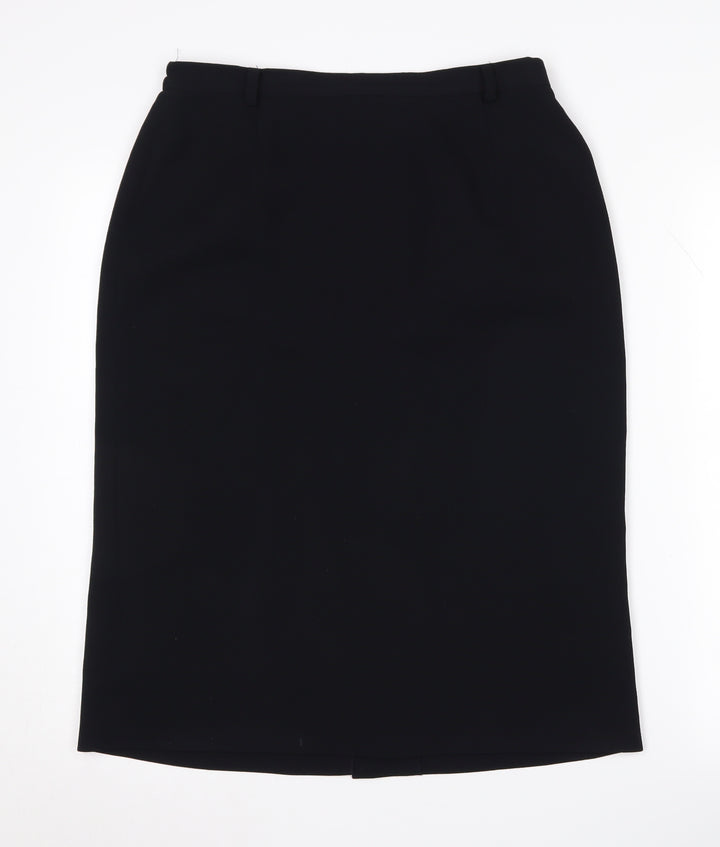 Viyella Women's Black Pencil Skirt Size 12 Lined