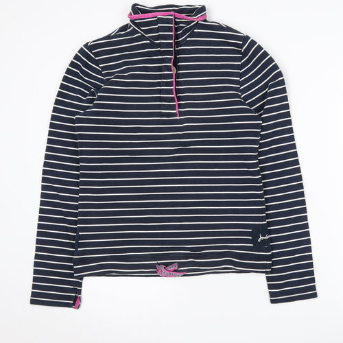 Joules Women's XS Multicoloured Henley Striped Sweatshirt