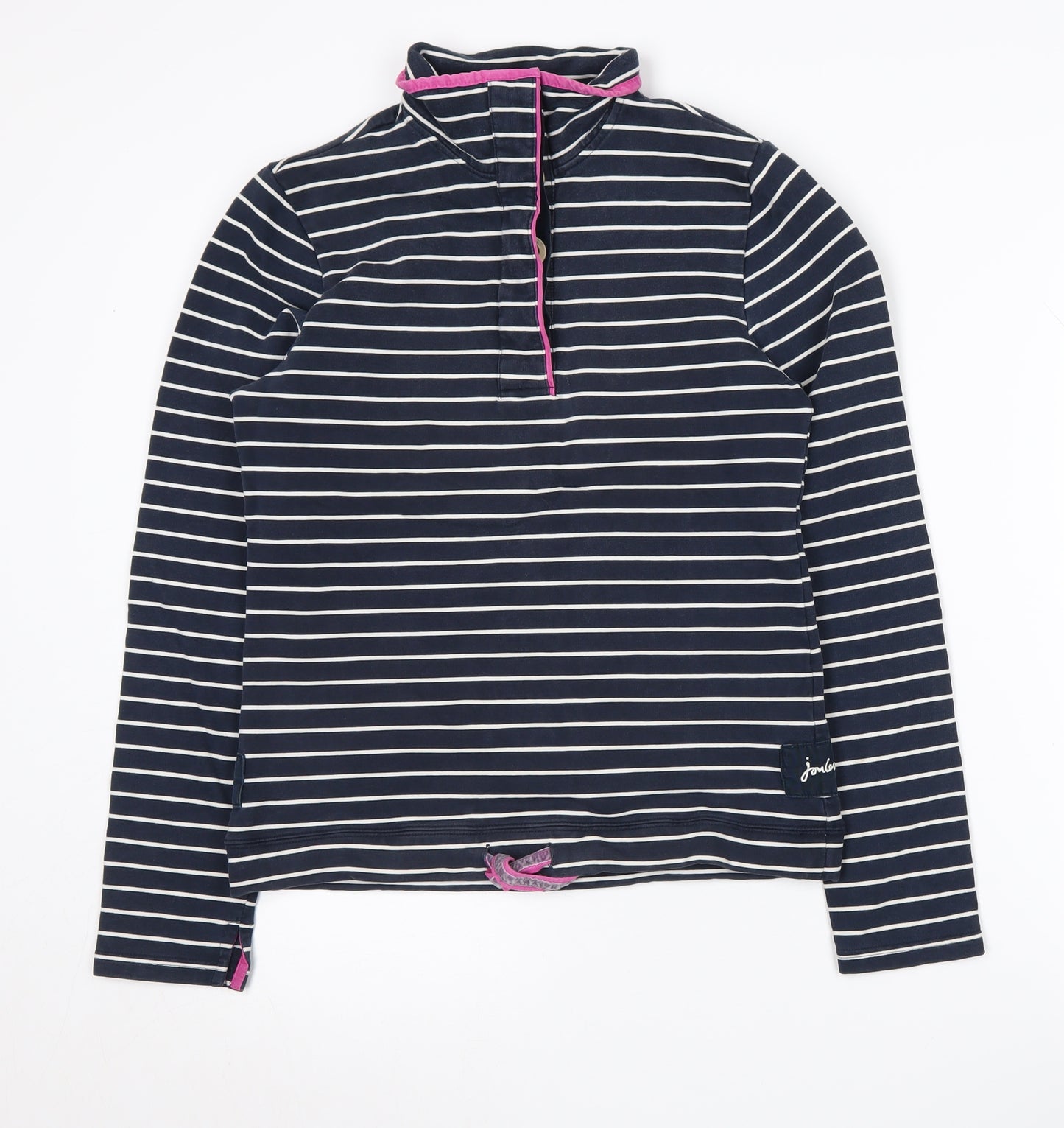 Joules Women's XS Multicoloured Henley Striped Sweatshirt