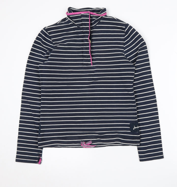 Joules Women's XS Multicoloured Henley Striped Sweatshirt