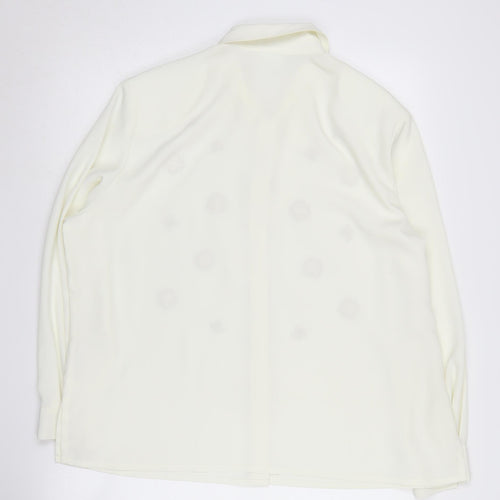 Eastex Women's Ivory Floral Embroidered Blouse Size 18