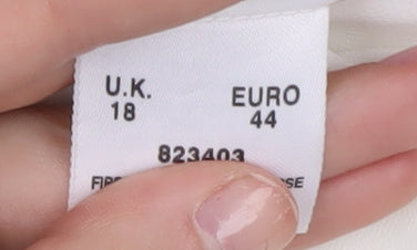 Eastex Women's Ivory Floral Embroidered Blouse Size 18