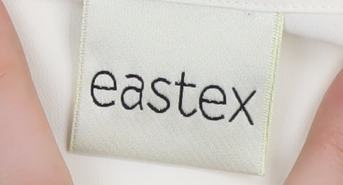 Eastex Women's Ivory Floral Embroidered Blouse Size 18