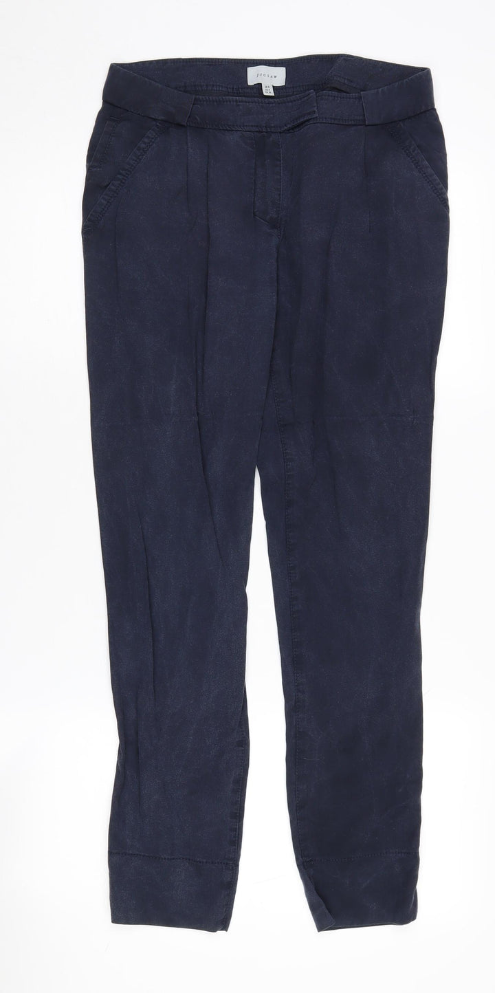 Jigsaw Women's Blue Trousers Size 8 with Pockets
