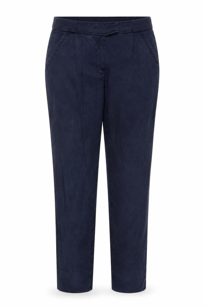 Front view of Jigsaw Women's Blue Trousers, size 8, with Pockets