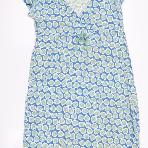 Boden Women's Blue Floral Knit Dress UK 12