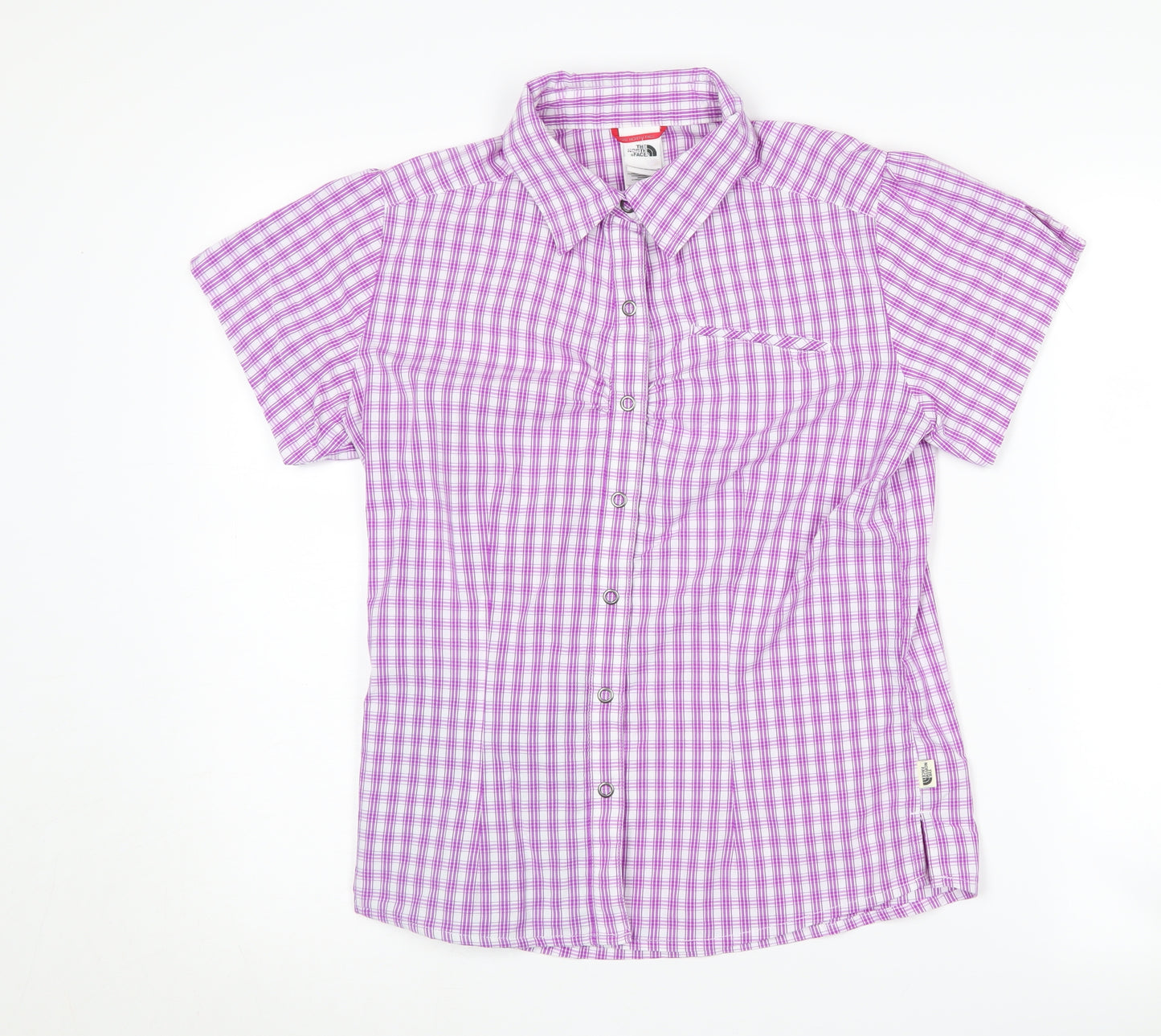 The North Face Women's Pink Plaid Button-Up Shirt M