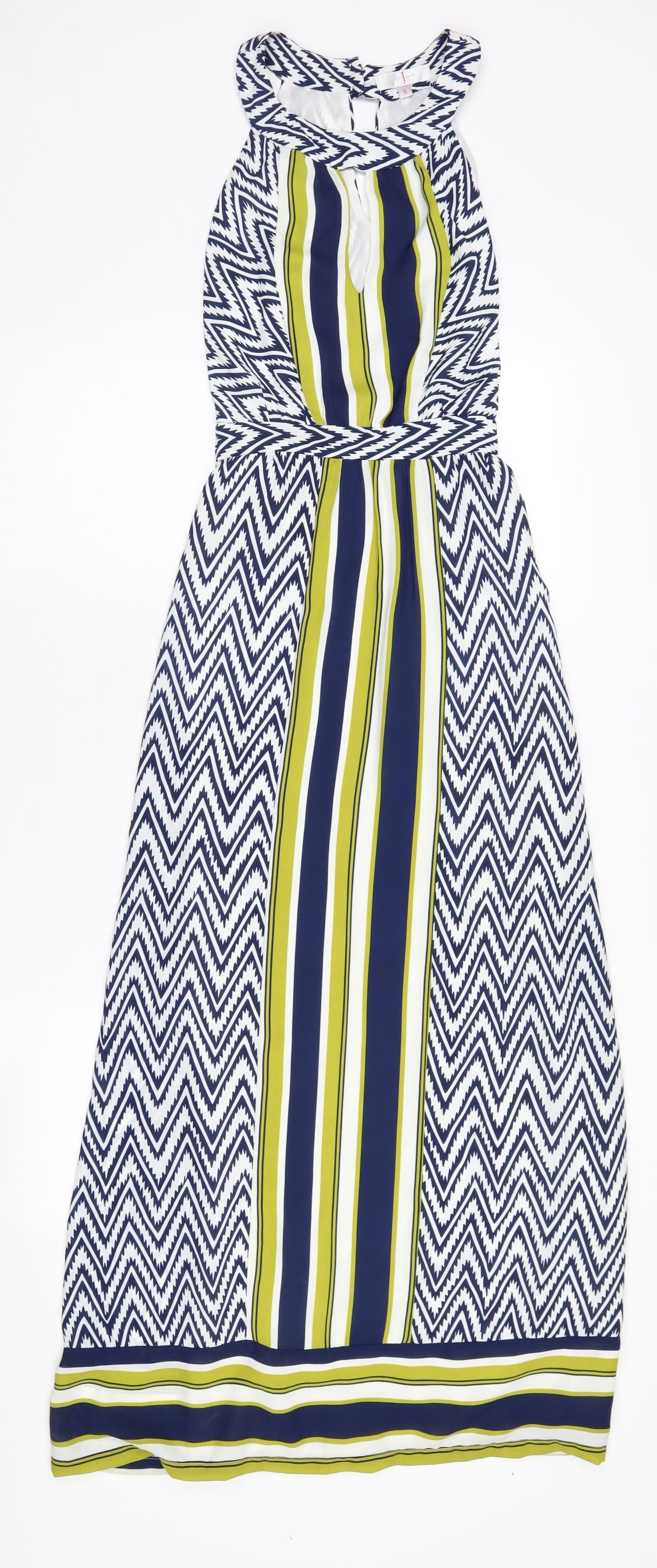 Jasper Conran Women's Chevron Halter Long Dress, Size 8