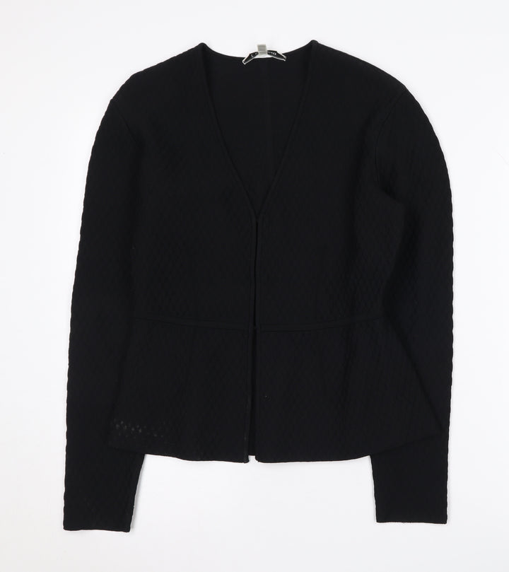 L.K. Bennett Women's Black Blazer S Shawl Collar