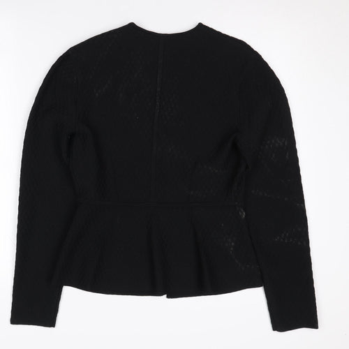 L.K. Bennett Women's Black Blazer S Shawl Collar