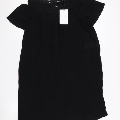 Jacqueline de Yong Women's Black Off Shoulder Dress - Size 10