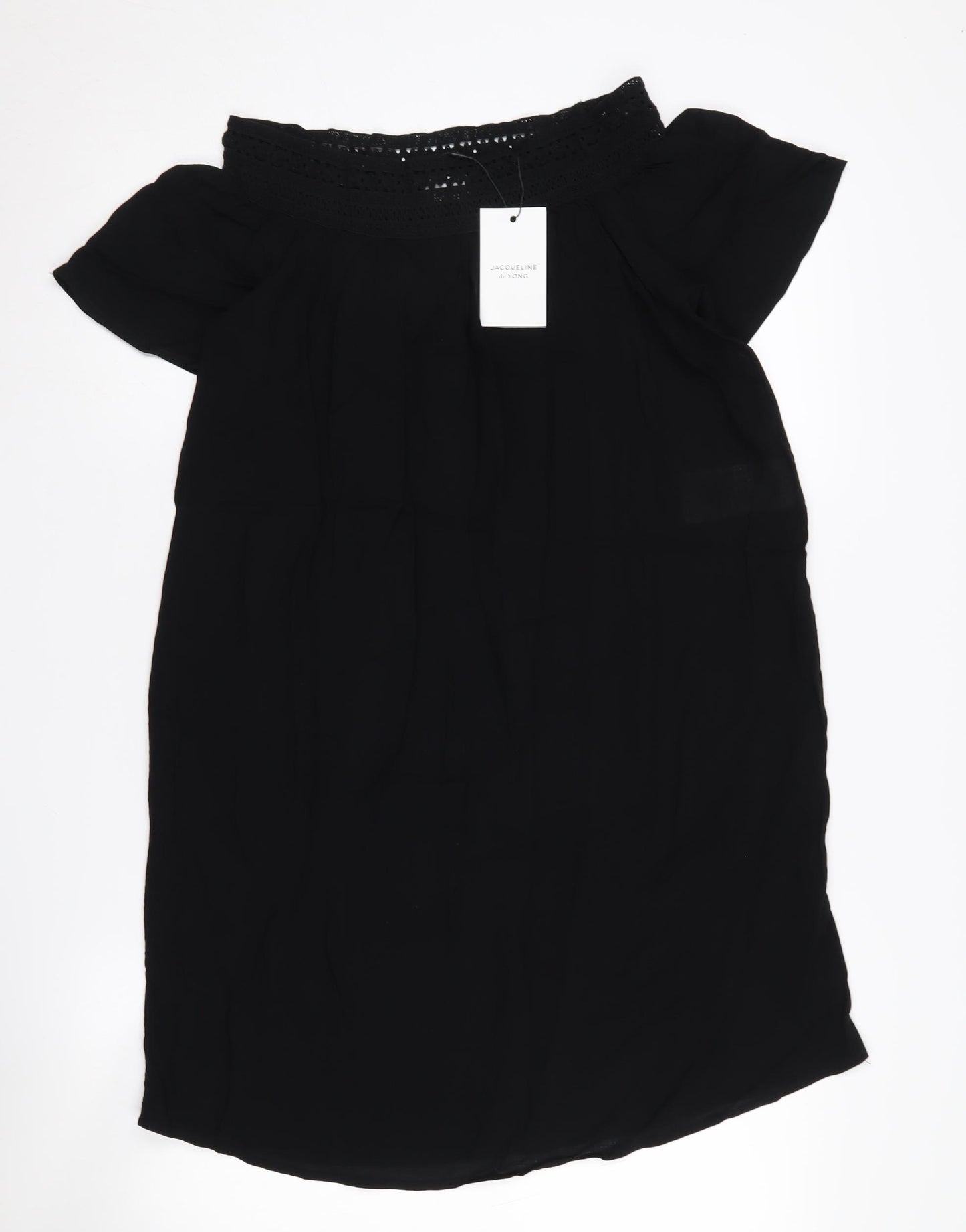 Jacqueline de Yong Women's Black Off Shoulder Dress - Size 10