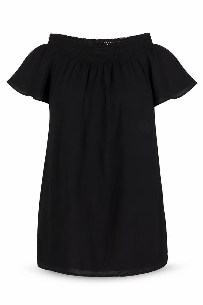 Jacqueline de Yong Women's Black Off Shoulder Dress - Size 10