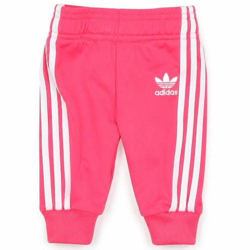 Adidas Pink Unisex Baby Track Pants 0-3 Mths