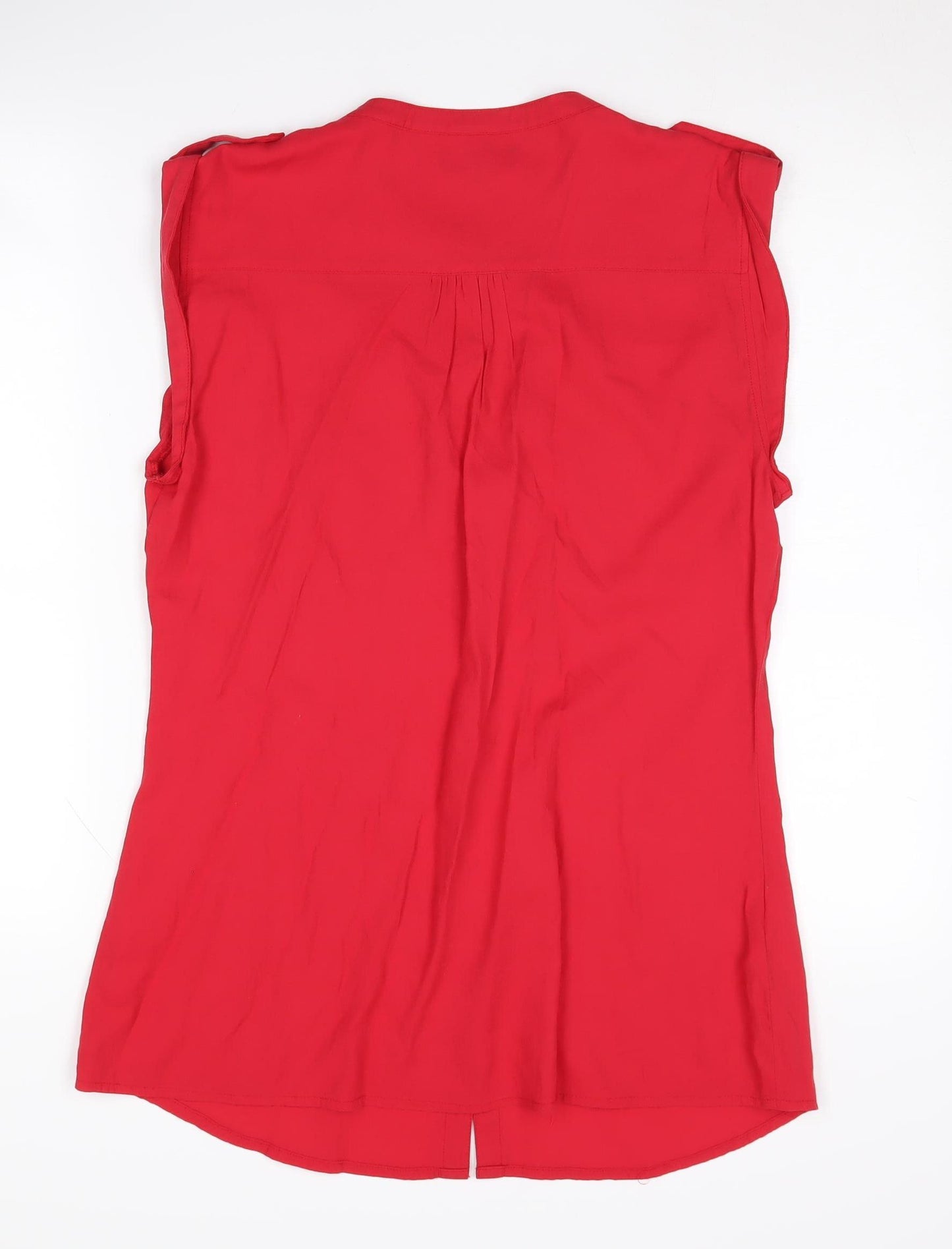 Laura Ashley Women's Red Button-Up Top, Size 14